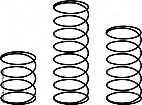 progressive coil spring vector.